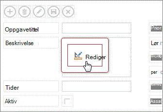 Rediger-knappen i en visning i en Access-app.
