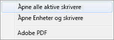 Velg Åpne alle aktive skrivere.