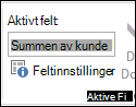 Feltinnstillinger på båndet