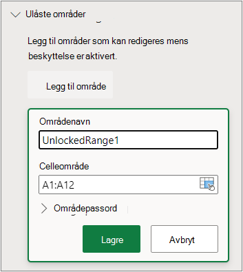 Angi områdebeskyttelse