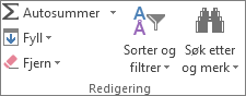 Rediger-gruppen på Hjem-fanen