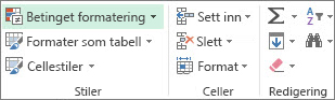 Betinget formatering
