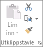 Utklippstavle-gruppe på Hjem-fanen