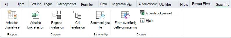 Forespørselsfane i Excel