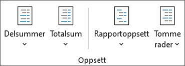 Båndet i Excel