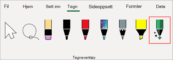 Tegneverktøy-menyen