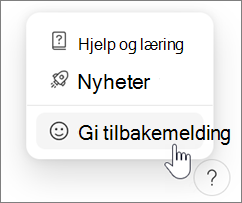 Gi tilbakemelding i Microsoft Loop