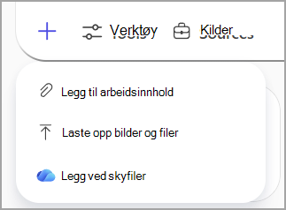 Referer til filer fra Microsoft-skylagringen som skal brukes i ledeteksten.