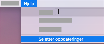 Hjelp til å > se etter Oppdateringer