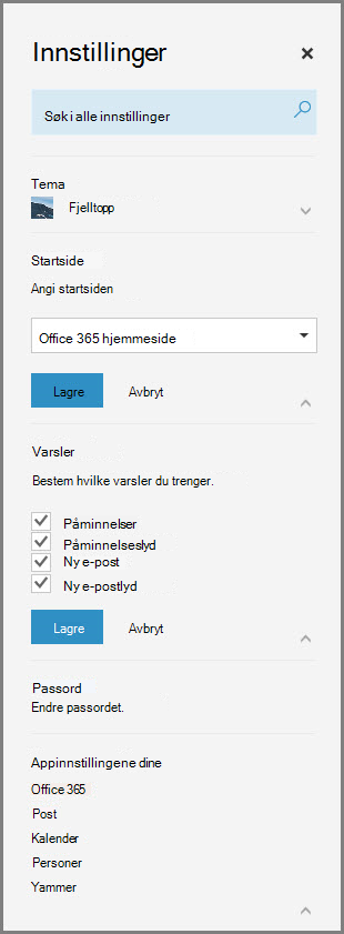 Office 365-varsler