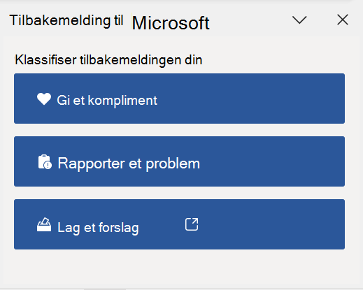 Tilbakemeldingsruten i Word