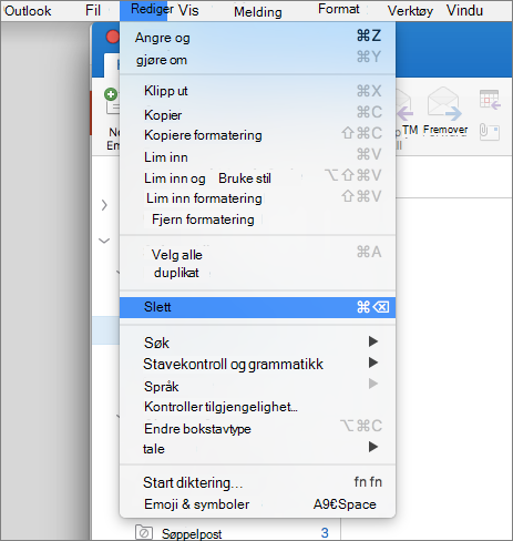 slett mappe