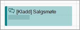 Utkast til salgsmøte fra Calendar