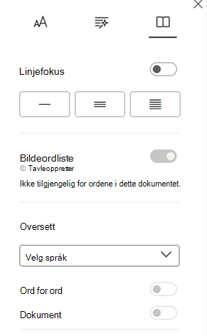engasjerende leser-leseinnstillinger