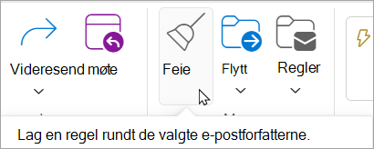 Velg Opprydding fra båndet