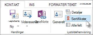 Vis sertifikatene for en bestemt person
