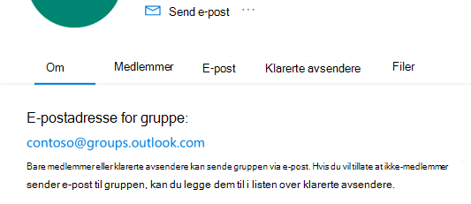 Legg til klarerte avsendere i en Outlook.com-gruppe.
