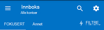 Bytte til Fokusert visning