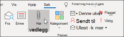 Søk etter vedlegg