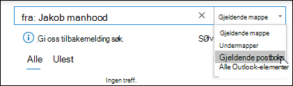 Velg søkeomfang