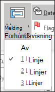 Angi forhåndsvisning av melding