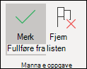 Fullfør eller fjern oppgave