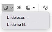 Sett inn bilde i signatur i Outlook for Mac