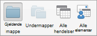 Viser søkealternativene for Calendar