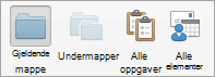 Viser søkealternativene oppgaver