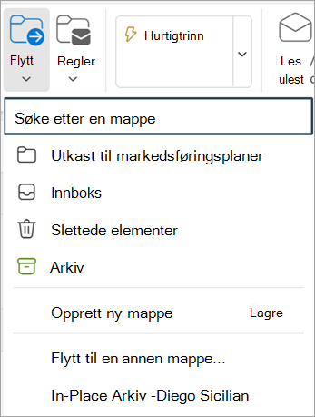 Velg Flytt fra båndet