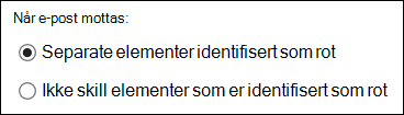 Rotemappe i Outlook på nettet