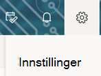 Alternativ for innstilling på Outlook på nettet verktøylinje
