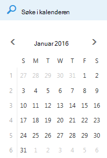 Søkeboksen i Kalender