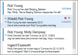 kladd i meldingsliste