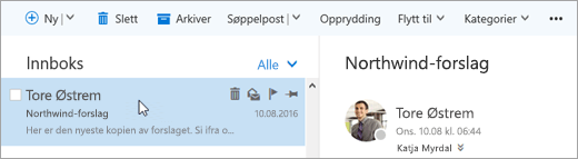 Et skjermbilde av menylinjen.
