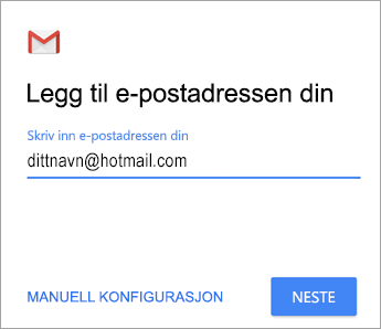 Legg til e-postadressen