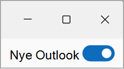 aktiverer/deaktiverer det nye skjermbildet i Outlook