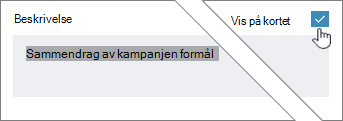 Klikk Vis på kortet for å vise en beskrivelse