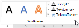 Velge dialogboksvelgeren WordArt-stiler