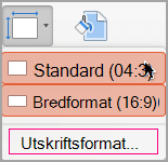 Klikk Utskriftsformat