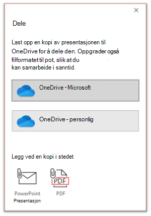 PowerPoint-samarbeidsskjerm