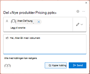PowerPoint-samarbeidsskjerm