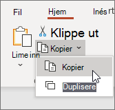 kopiere lysbilde