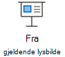 fra gjeldende lysbildefremvisning fra gjeldende lysbilde i