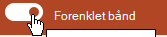 Skyv vekslekontrollen mot høyre for å bytte fra det forenklede båndet til det klassiske båndet.