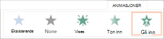 Velge en animasjonseffekt