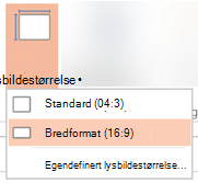 Lysbildestørrelse