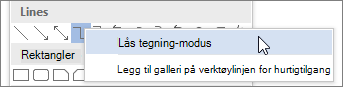 Velge lås tegningsmodus