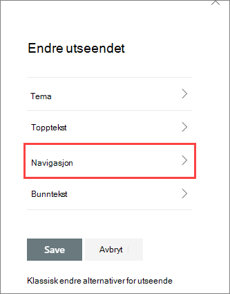 Bilde av endre alternativer for utseenderuten