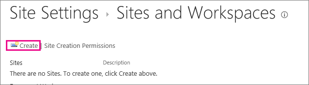 Opprette nettstedskoblingen i dialogboksen Nettsteder og  arbeidsplasser